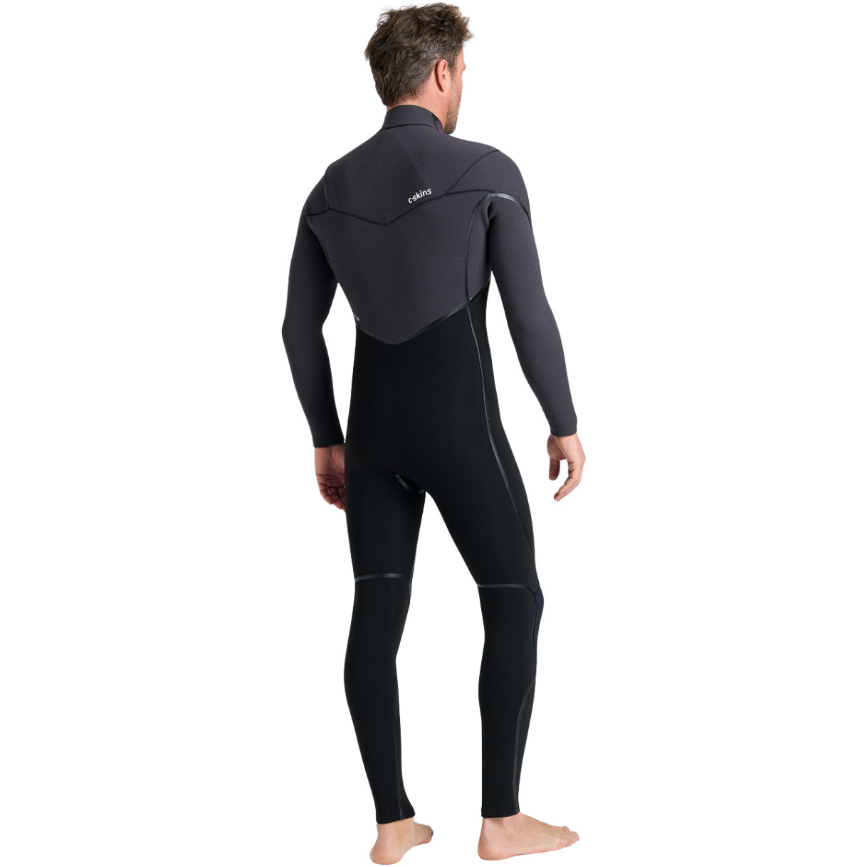 2026 C-Skins Mens Nuwave Wired 5/4mm Chest Zip Wetsuit CWI54MC - Black / Meteor / Blue